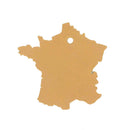 Découpe CARTE DE FRANCE pour porte clés en cuir - MIEL