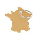 Découpe CARTE DE FRANCE pour porte clés en cuir - MIEL