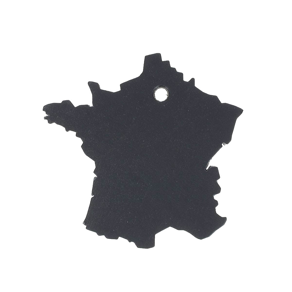 Découpe CARTE DE FRANCE pour porte clés en cuir - NOIR
