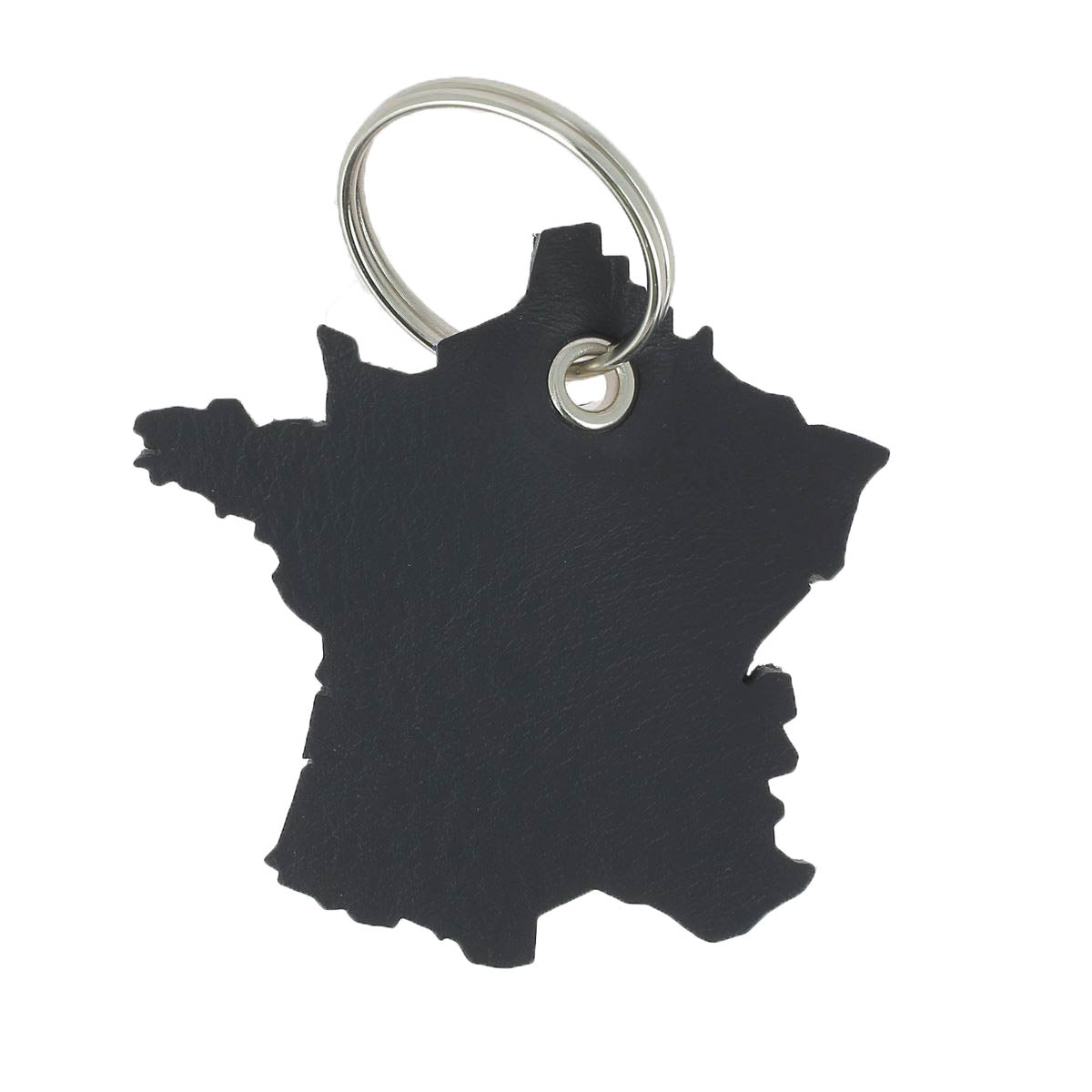 Découpe CARTE DE FRANCE pour porte clés en cuir - NOIR