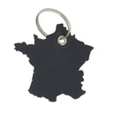 Découpe CARTE DE FRANCE pour porte clés en cuir - NOIR