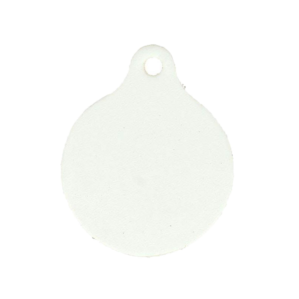 Découpe MÉDAILLON pour porte clés en cuir blanc