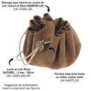 Découpe pour bourse en croute de cuir velours - MARRON L83