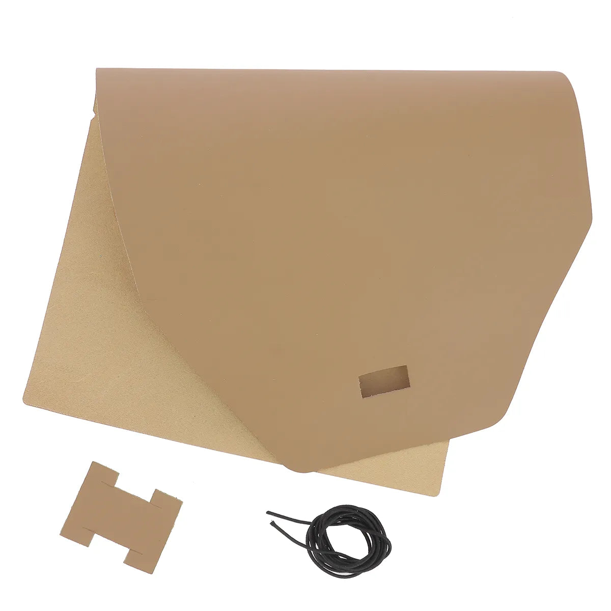 Kit DIY - Protège carnet A5 en cuir lisse café au lait K41 | Deco cuir