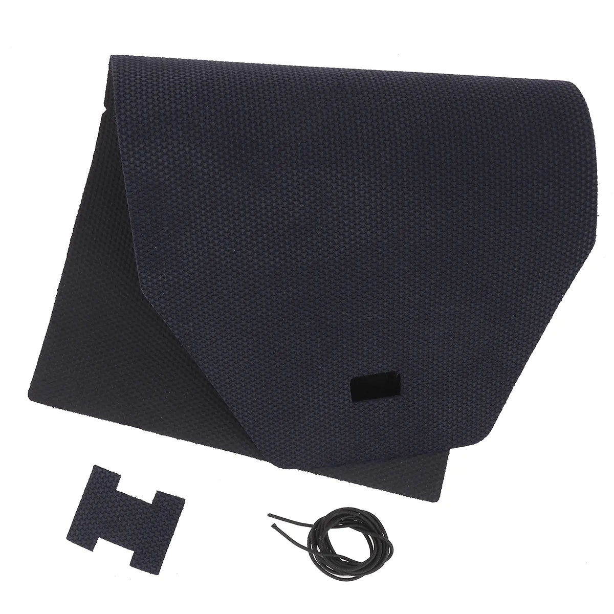 Kit DIY - Protège carnet A5 en croûte de cuir tressé Bleu nuit M17 | Deco cuir