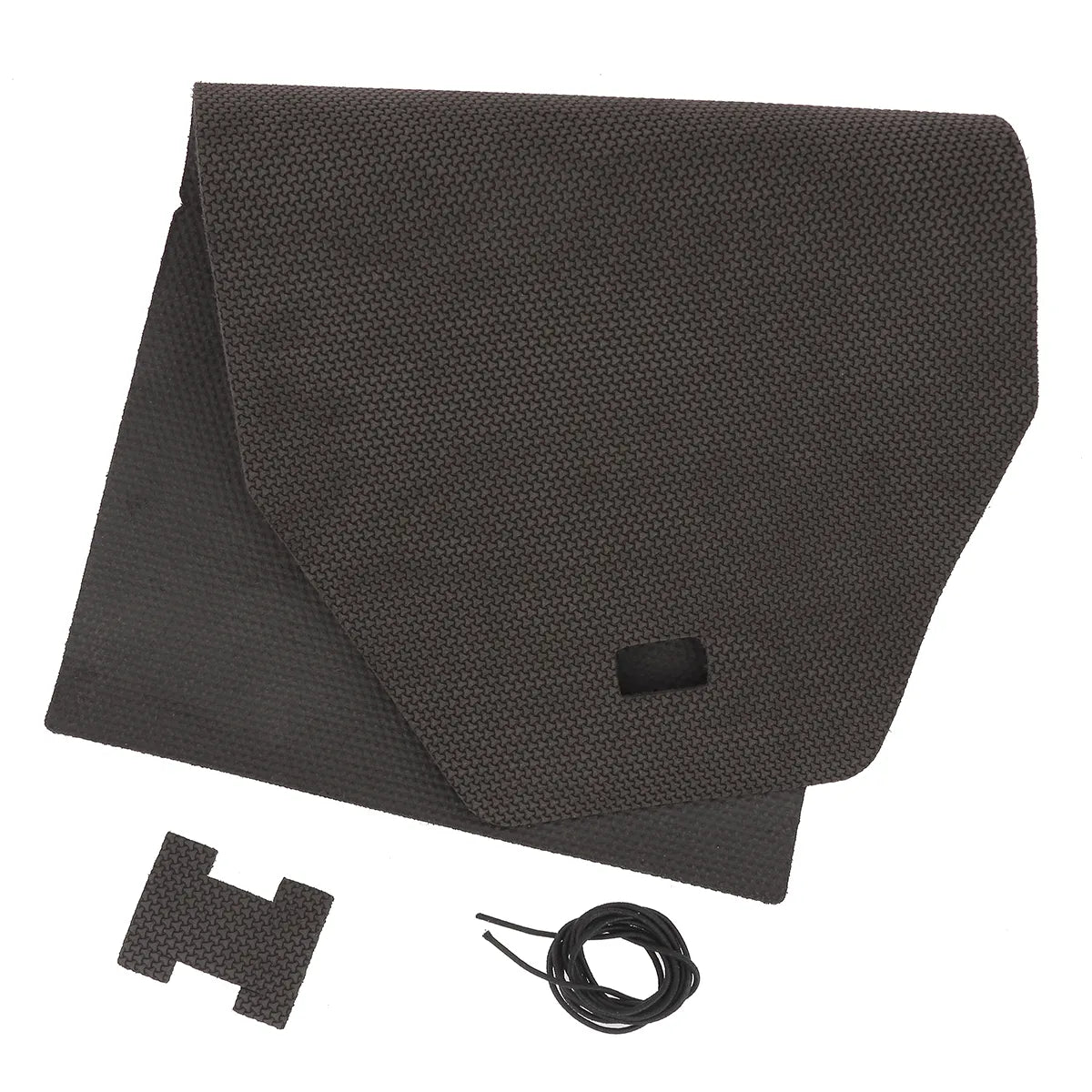 Kit DIY - Protège carnet A5 en croûte de cuir tressé gris anthracite M19 | Deco cuir