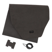 Kit DIY pour protège carnet A5 en croûte de cuir velours tressé Gris Anthracite, création Deco Cuir.