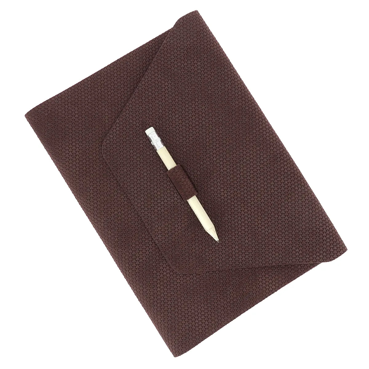 Kit DIY - Protège carnet A5 en croûte de cuir tressé Marron bourgogne M20 | Deco cuir