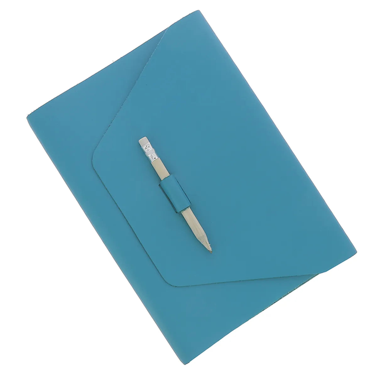 Kit DIY - Protège carnet A5 en cuir lisse bleu atoll M25| Deco cuir