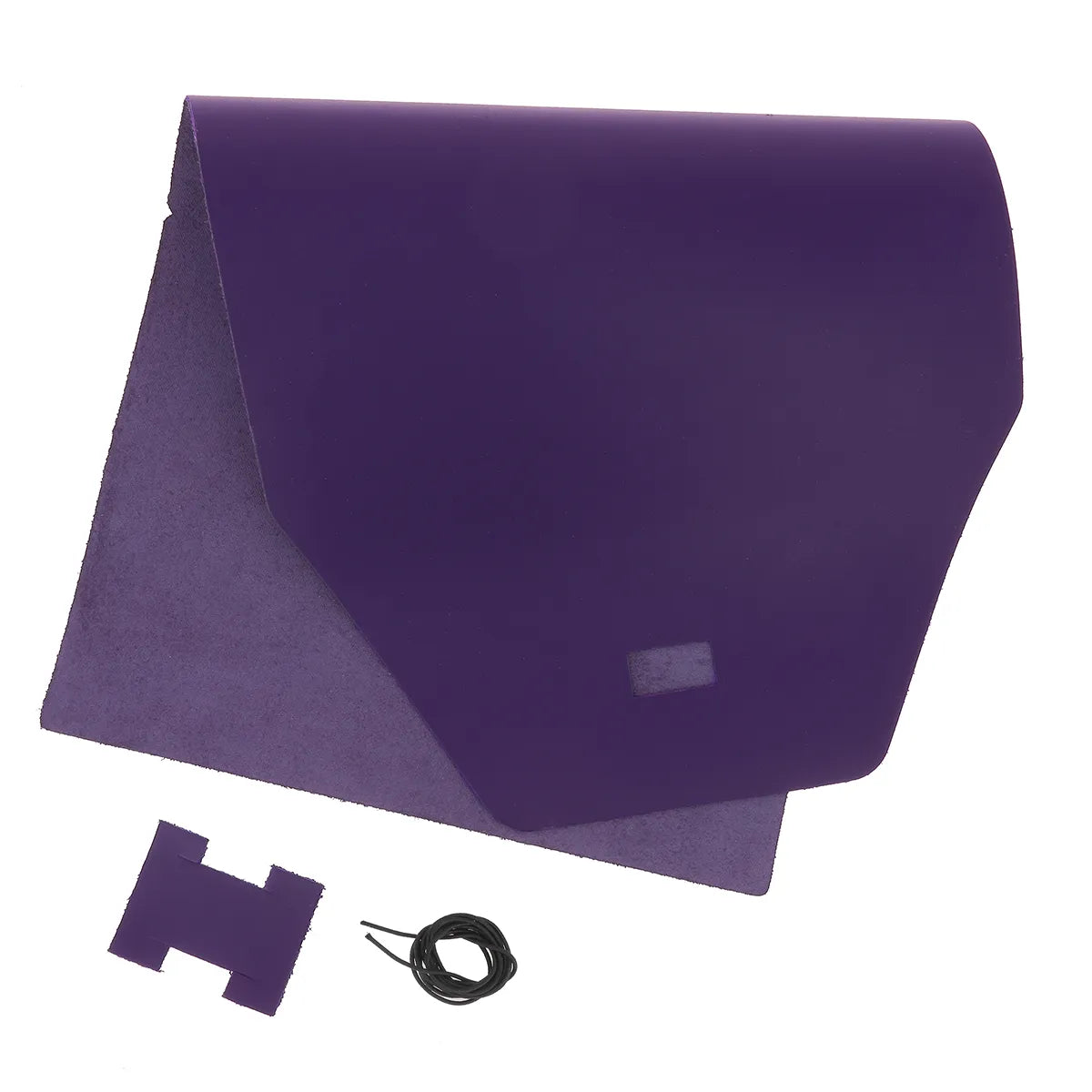 Kit DIY - Protège carnet A5 en cuir lisse violet O02 | Deco cuir