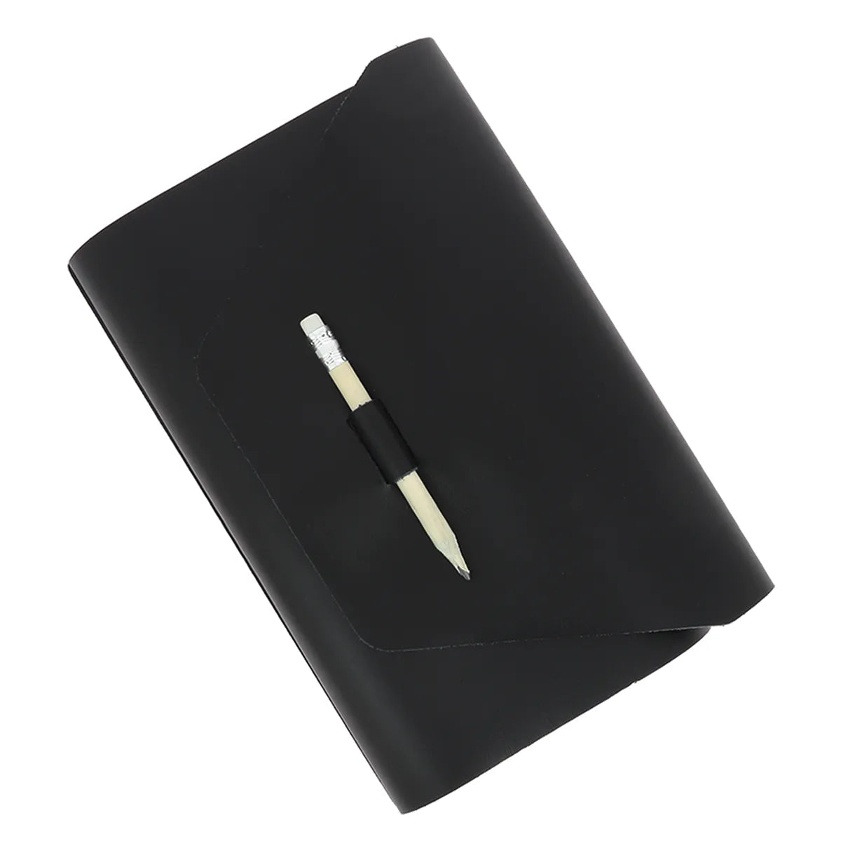 Kit DIY - Protège carnet A5 en cuir lisse Noir P55 | Deco cuir