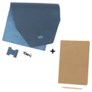 Kit DIY Protège carnet en cuir bleu + carnet A5 + crayon à papier