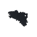 Découpe CARTE DE BRETAGNE pour porte clés en cuir - NOIR