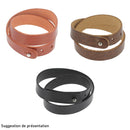 Découpe pour BRACELET double en cuir SAUVAGE à personnaliser - taille ADULTE 44 x 1,5 cm