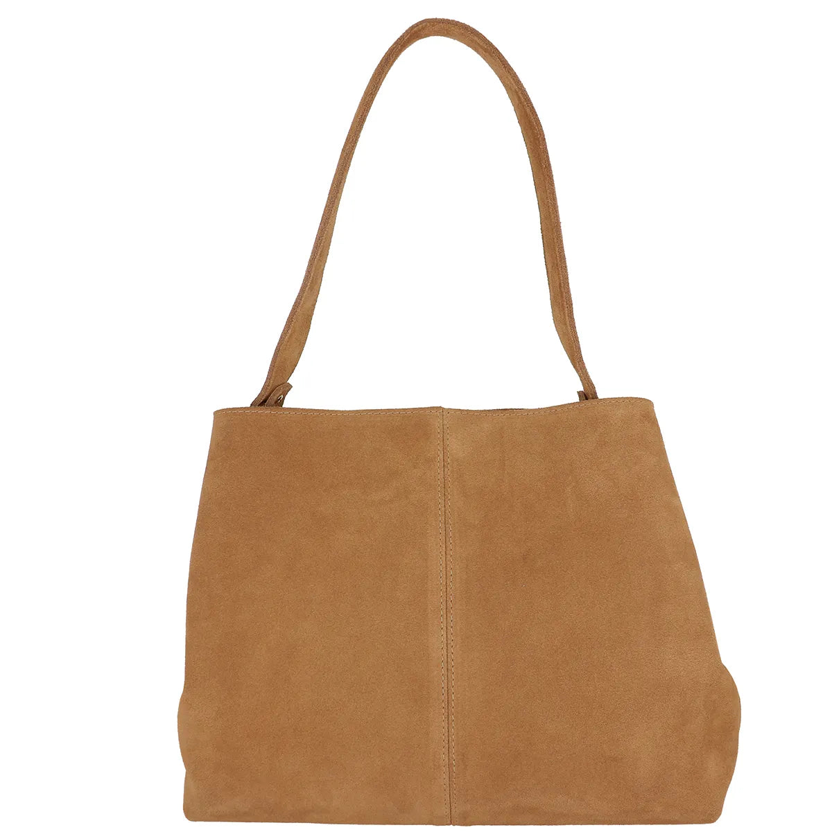 Sac 100% fait main en croûte de cuir velours camel. Kit DIY complet pour fabriquer sac Séverine