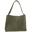 Sac à main en croûte de cuir velours vert kaki. Sac fabrication 100% maison, grâce au kit DIY compet
