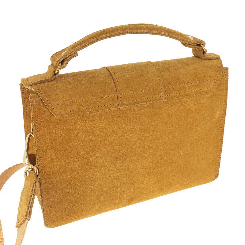 Sac en cuir velours jaune à faire soi-même