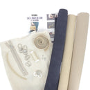 Kit complet avec peau en cuir et accessoires pour coudre son sac bandoulière en croûte de cuir. DIY idéal pour apprendre à coudre ou offrir en idée cadeau