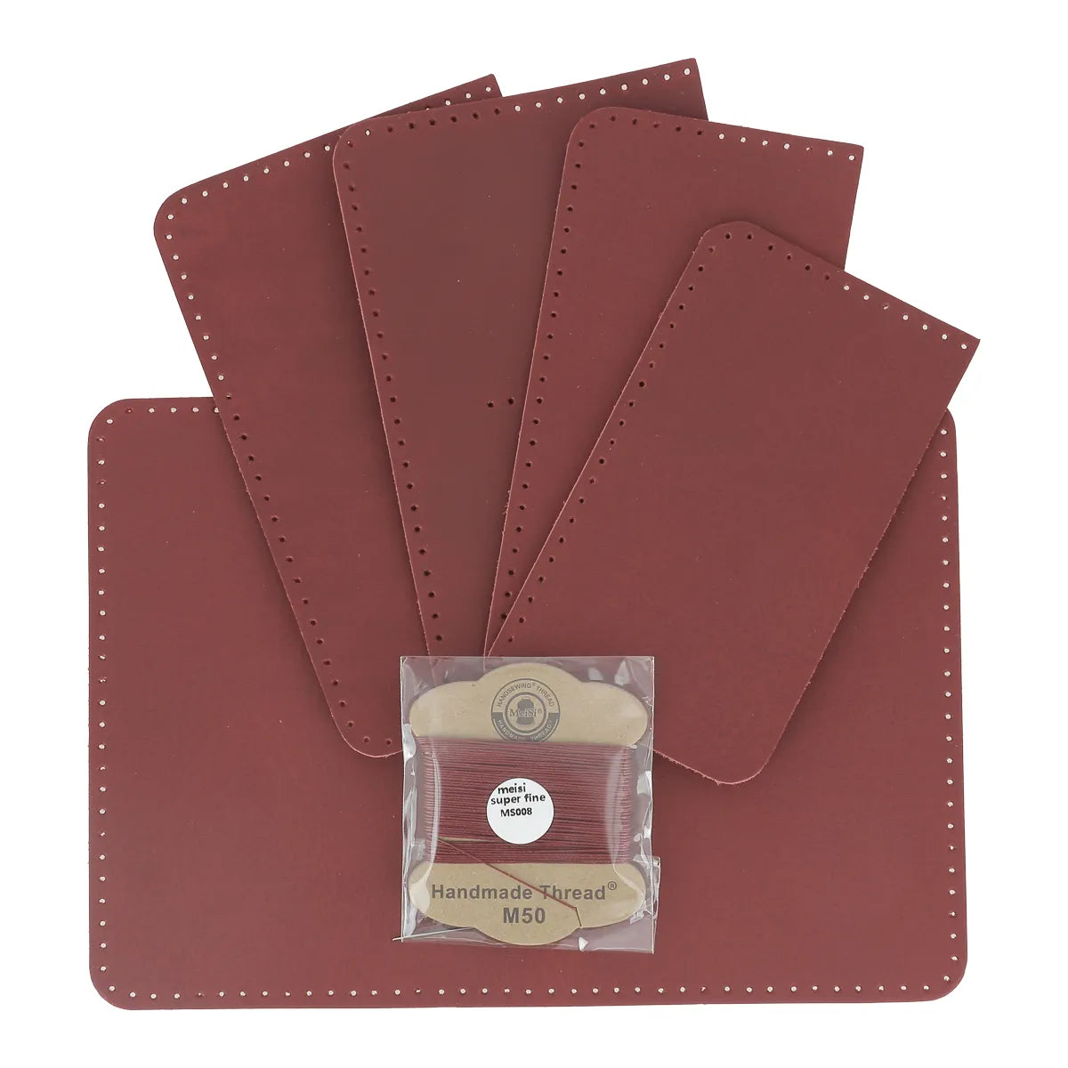 Porte passeport en cuir tannage végétal carmin