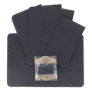 Kit porte passeport en cuir bleu tannage végétal