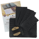 Étui passeport en cuir noir imitation croco - Kit complet DIY pour débutant