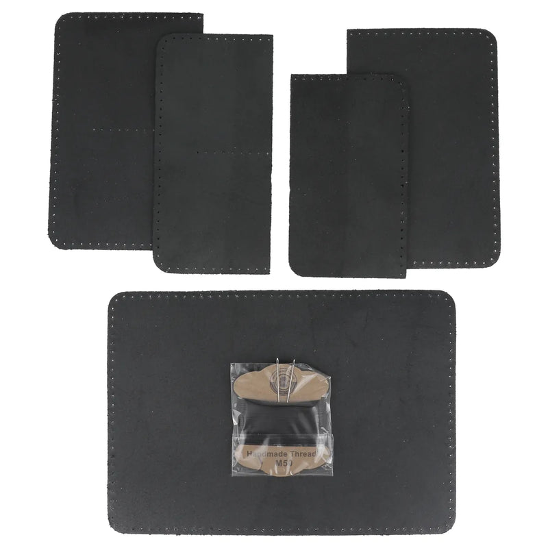 Kit porte passeport en cuir noir à faire soi-même