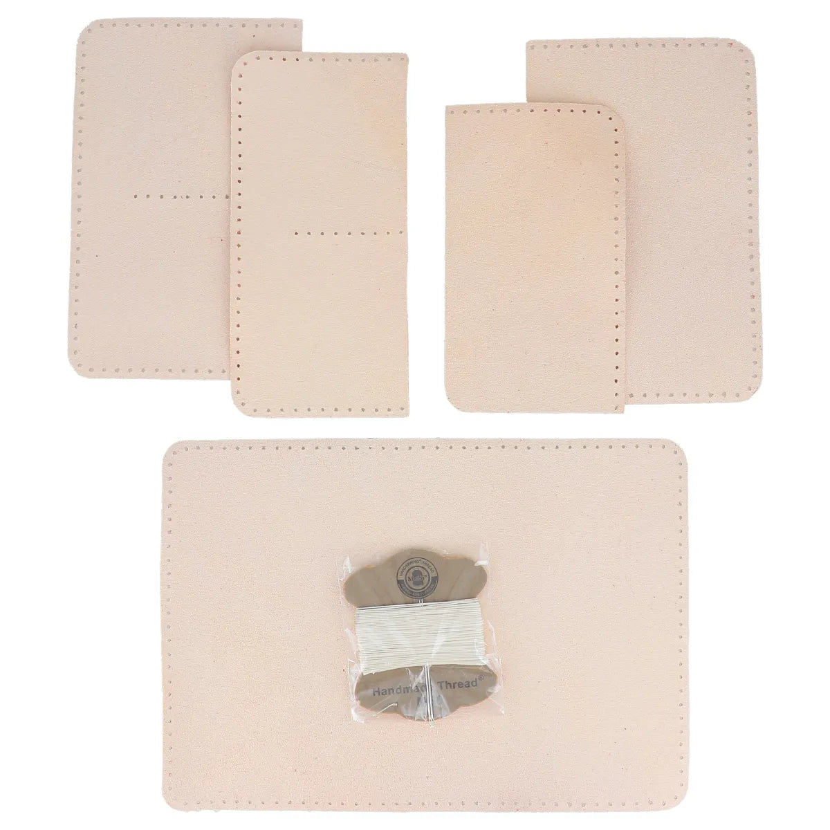 Kit porte passeport en cuir rose nacré à faire soi-même