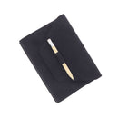 Protège cahier cuir velours bleu nuit A6