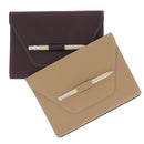 Kit protège cahier en cuir avec couture bordeaux et café au lait | Deco cuir