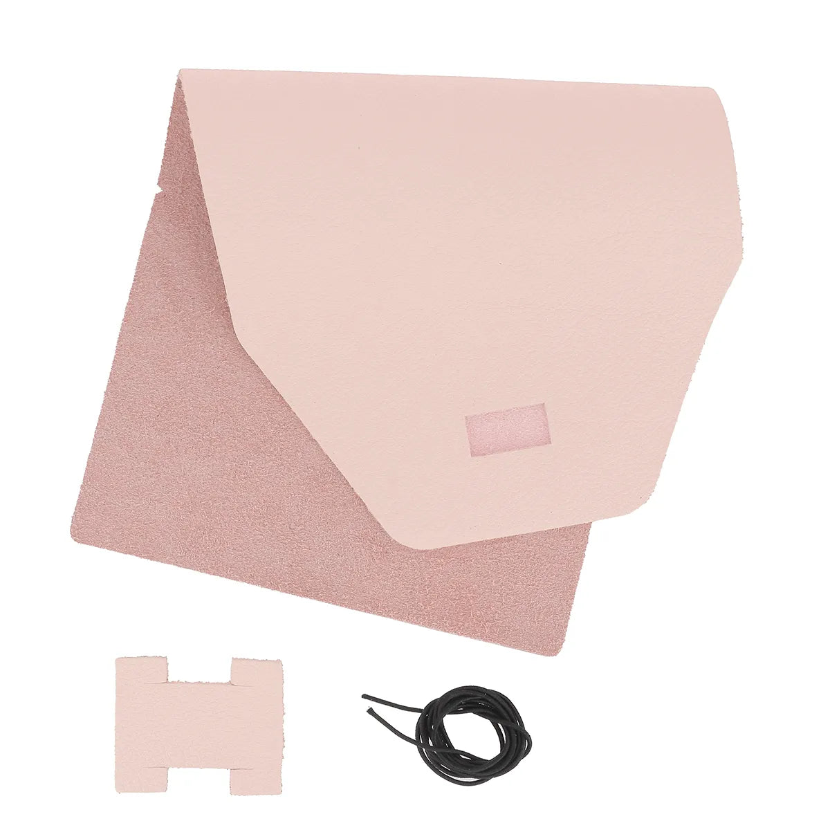 Kit DIY protège cahier cuir rose clair A6