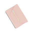 Protège cahier cuir rose clair
