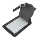 Etiquette bagage en cuir tannage végétal bleu foncé