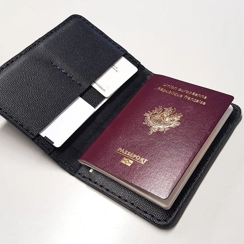 Porte-passeport en cuir