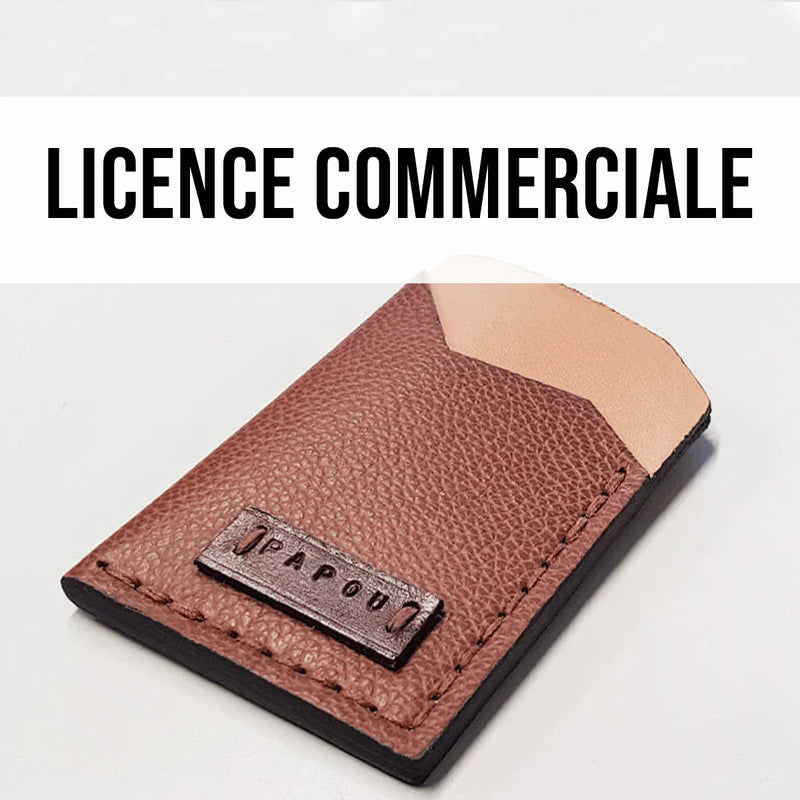 Licence Porte-cartes minimaliste en cuir