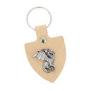 Porte-clés en cuir blason avec concho dragon