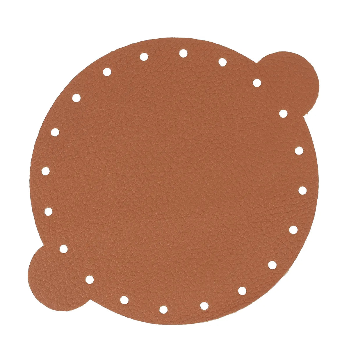 Découpe de bourse en cuir couleur marron alezan. Pièce de cuir fine et souple pour assemblez soi-même sa bourse en cuir