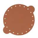 Découpe de bourse en cuir couleur marron alezan. Pièce de cuir fine et souple pour assemblez soi-même sa bourse en cuir