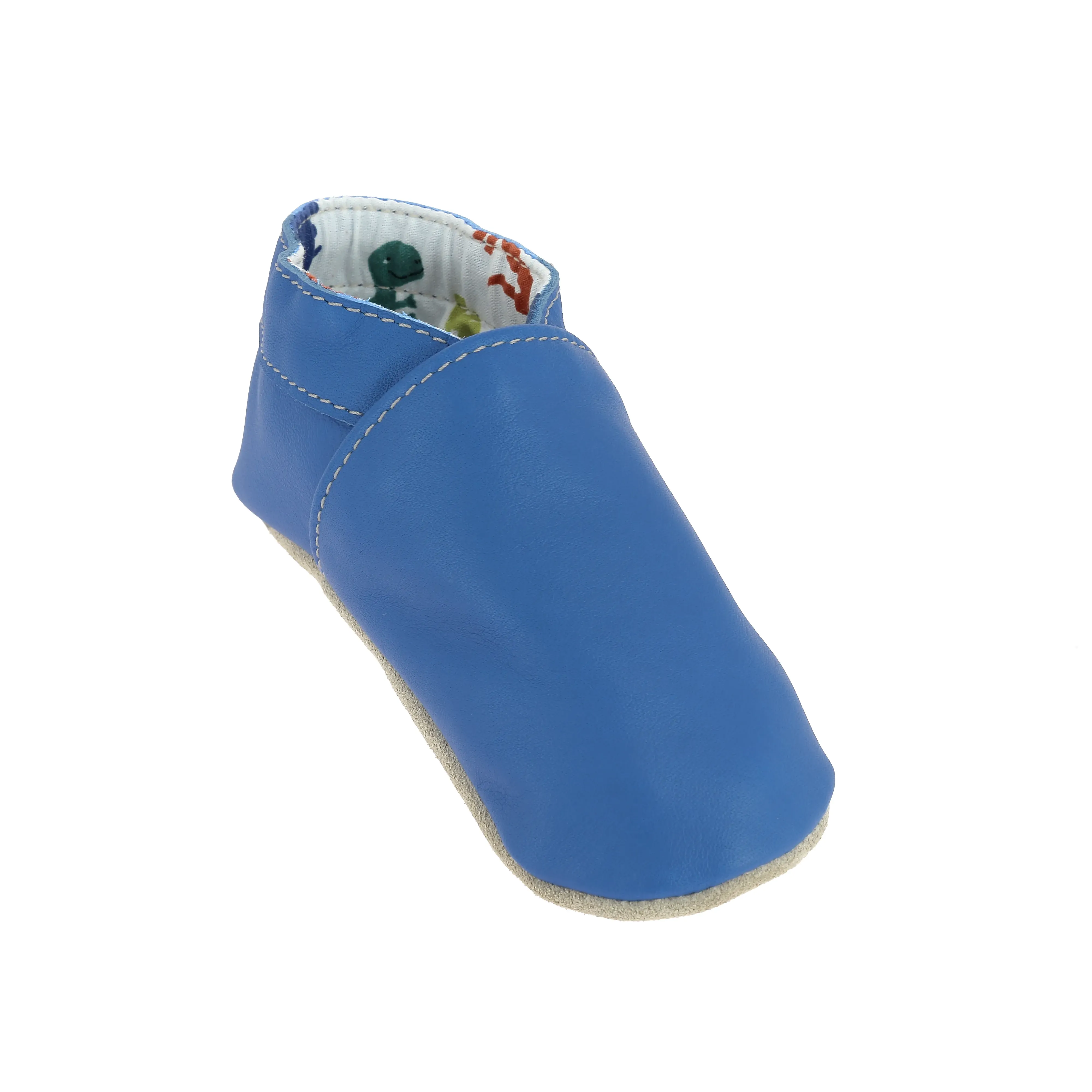 Kit DIY Chaussons en cuir pour bébé suave bleu | Deco cuir