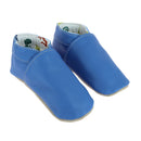 Kit DIY Chaussons en cuir pour bébé suave bleu | Deco cuir