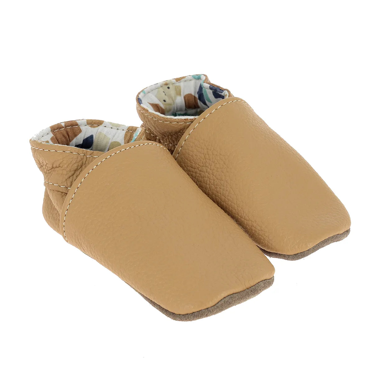 Kit DIY Chaussons en cuir pour bébé granite café au lait | Deco cuir