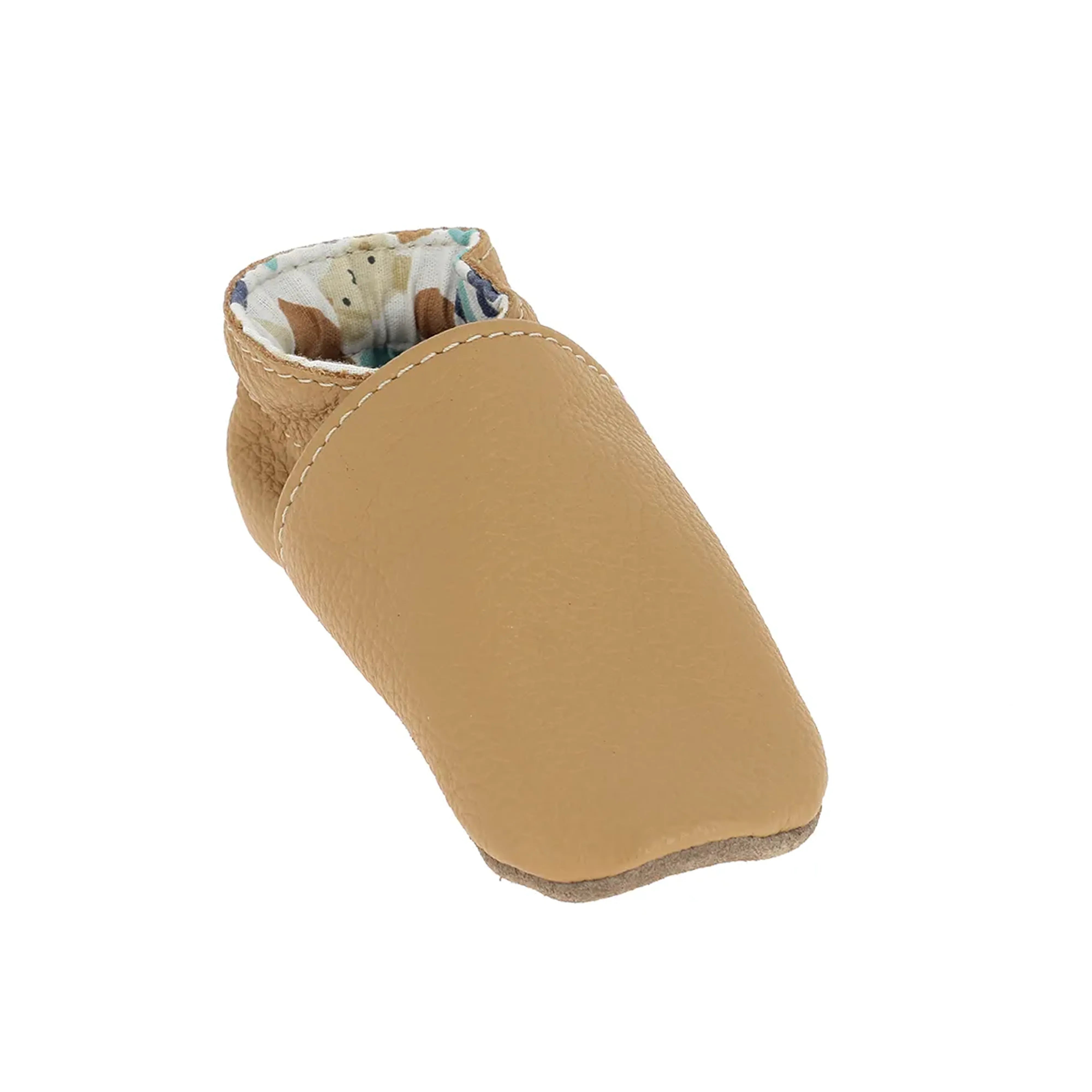 Kit DIY Chaussons en cuir pour bébé granite café au lait | Deco cuir