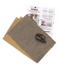 Kit DIY Chaussons en cuir pour bébé granite café au lait | Deco cuir