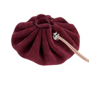 Bourse en cuir DIY croûte cuir velours bordeaux