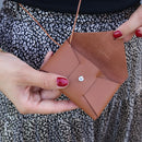 Livre et patron Deco Cuir pour porte-cartes sans couture, guide illustré pour fabriquer un porte-cartes en cuir.