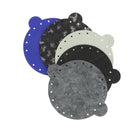 Pack de 5 découpes de cuir pour monter soi-même sa bourse en cuir fantaisie, diamètre 14,5 cm