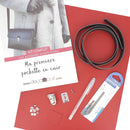 Kit DIY complet pour fabriquer soi-même sa pochette en cuir rouge 
