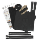 Sacoche Le Nomade en cuir noir : Kit DIY complet pour débutant avec pièces découpées et percées, prêtes à coudre à la main