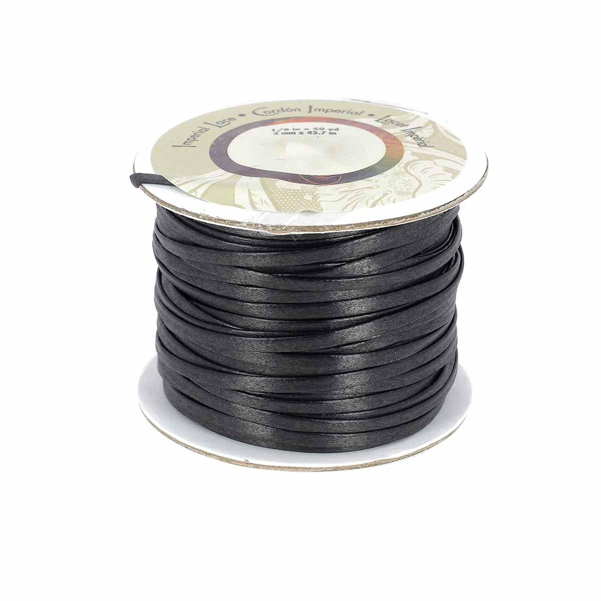 Lacet synthétique IMPÉRIAL Plat - Largeur 3mm - Noir / Black