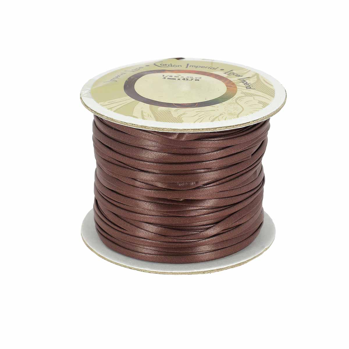 Lacet synthétique IMPÉRIAL Plat - Largeur 3mm - Marron / Brown