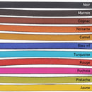 Lacet en cuir plat 10mm tranches noires - Les 10 cm